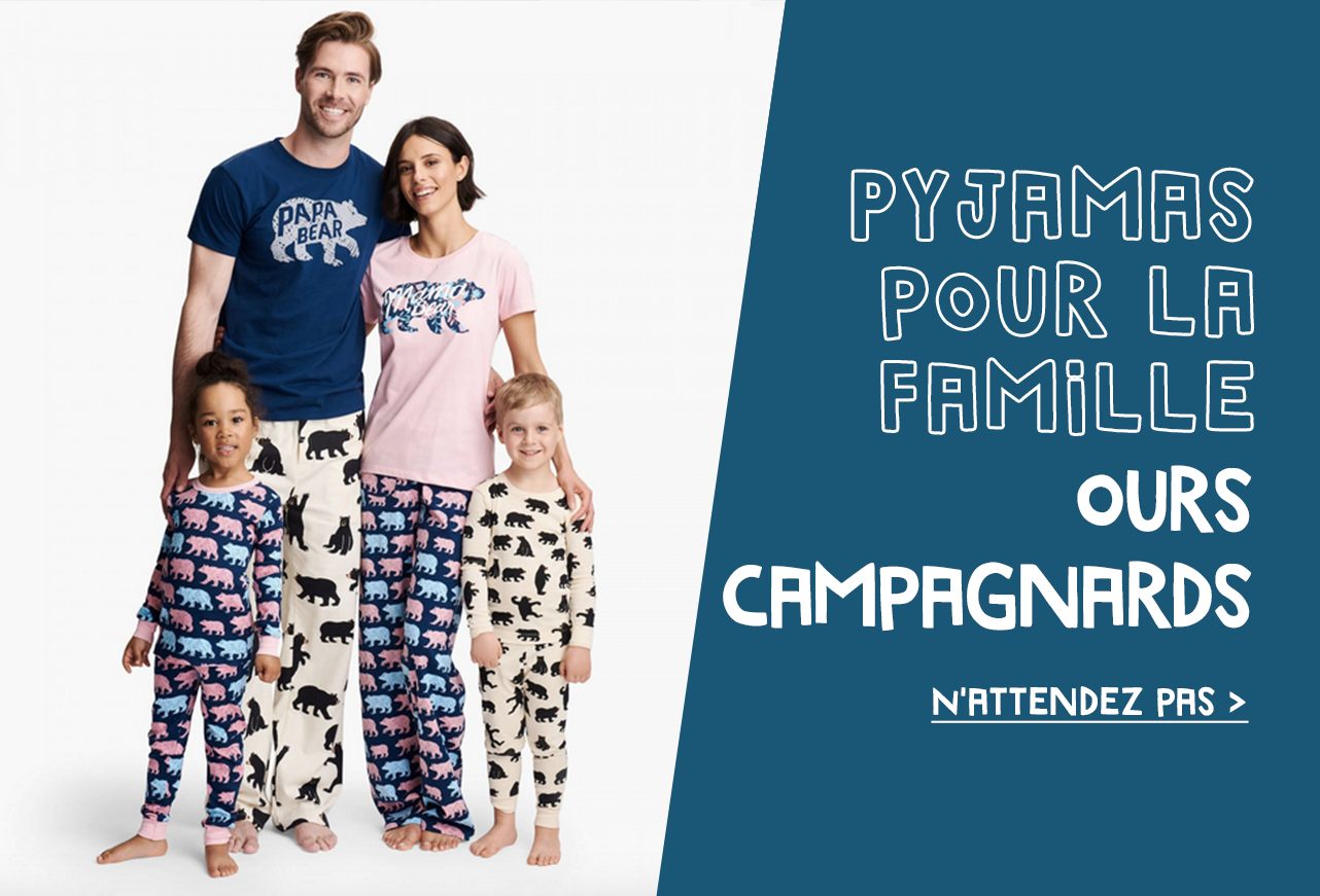 Pyjamas ours campagnards