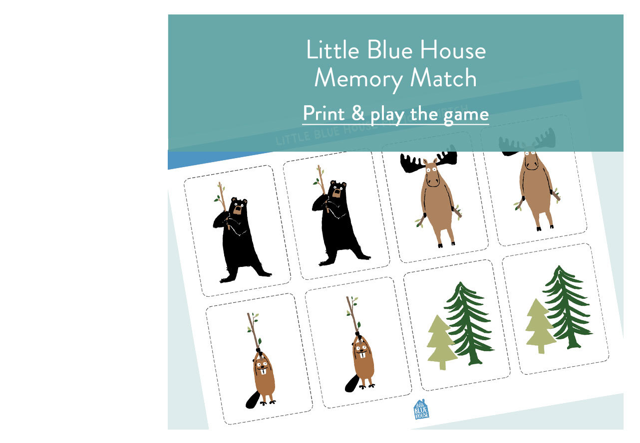 Little Blue House Memory Match Game
