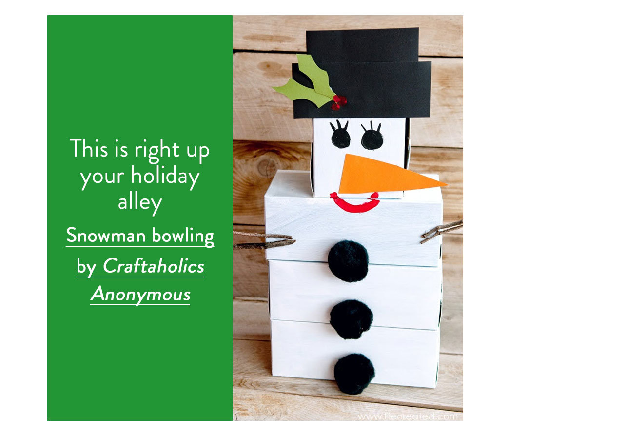 Snowman bowling by Craftaholics Anonymous