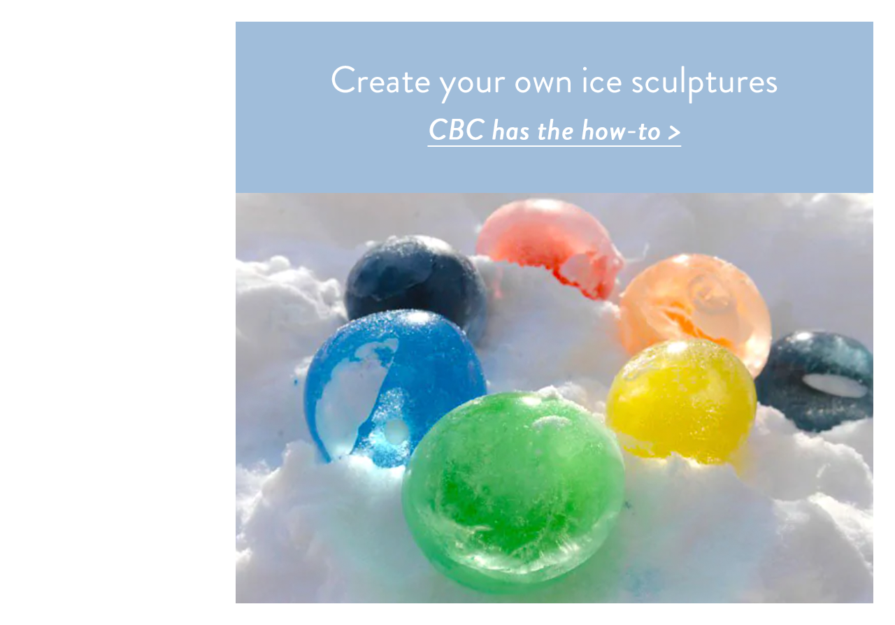 Create your own ice sculptures