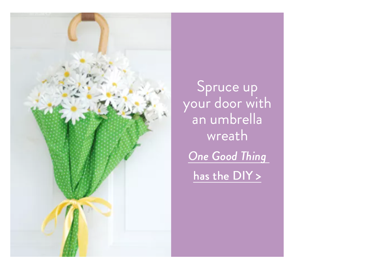 Spruce up your door with an umbrella wreath
