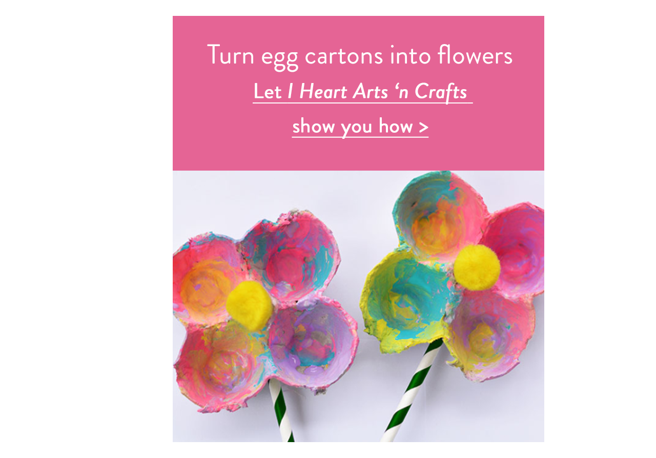 Turn egg cartons into flowers