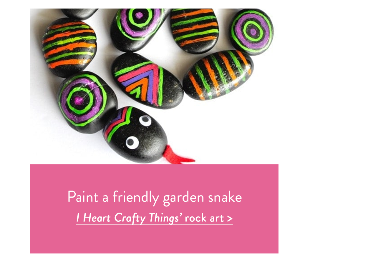 Paint a friendly garden snake