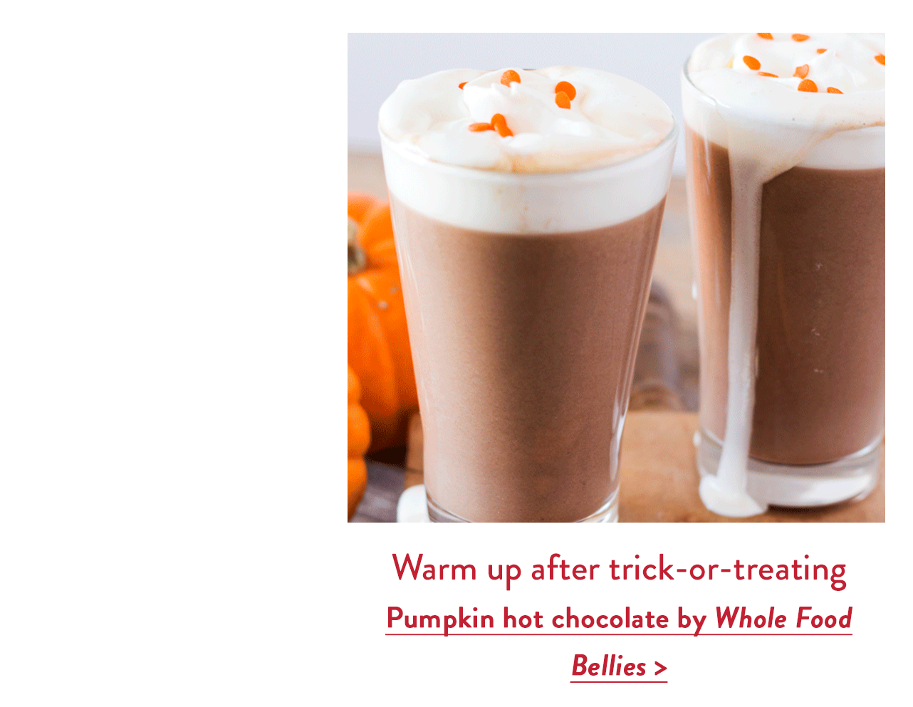 Warm up after trick-or-treating