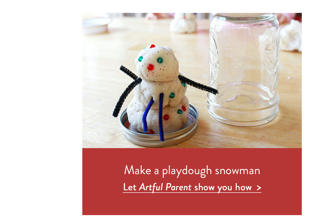 Make a playdough snowman