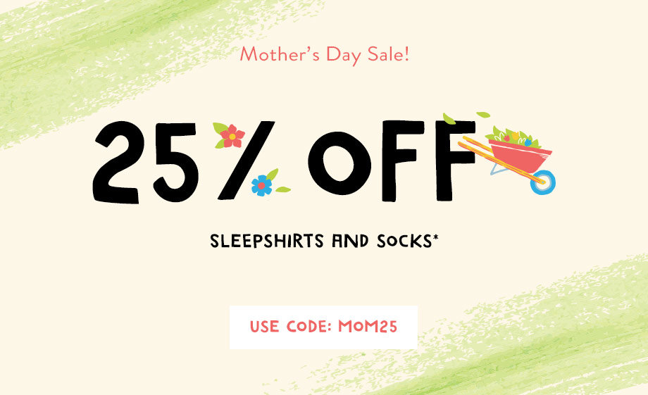 Mothers Day Sale - 25% off all Sleepshirts and socks