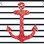 Striped Anchor Women's V-Neck Tee