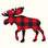 Plaid Moose Baby Bodysuit with Hat