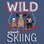 Kids Wild About Skiing Appliqué Pajama Set