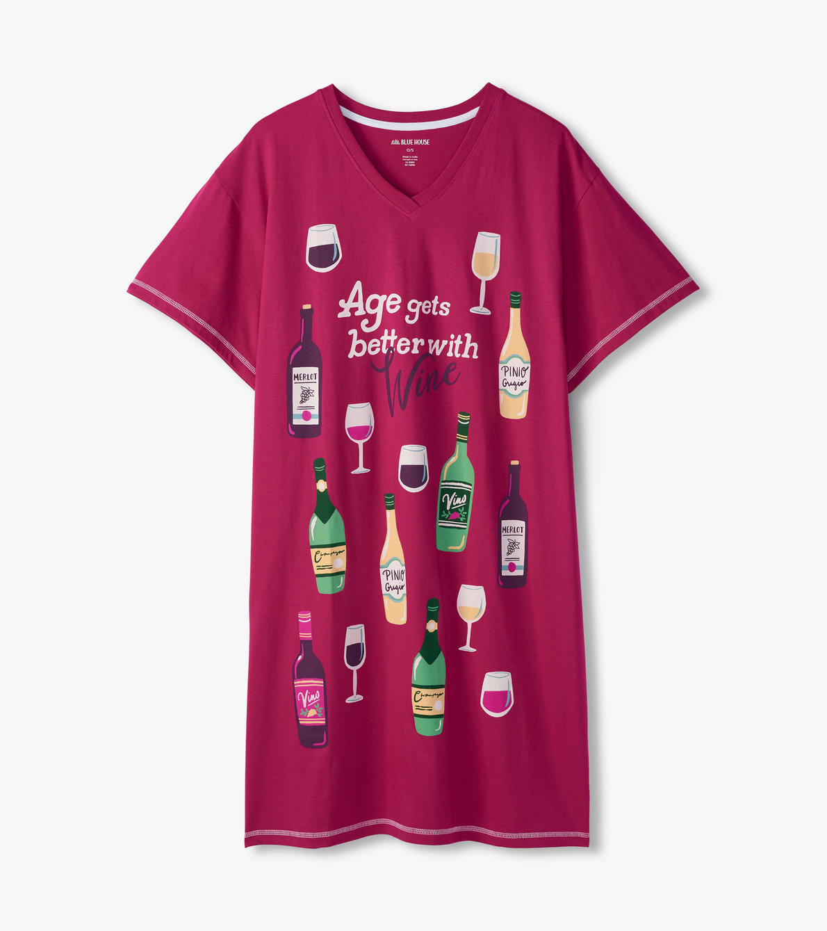 View larger image of Age Gets Better with Wine Women's Sleepshirt