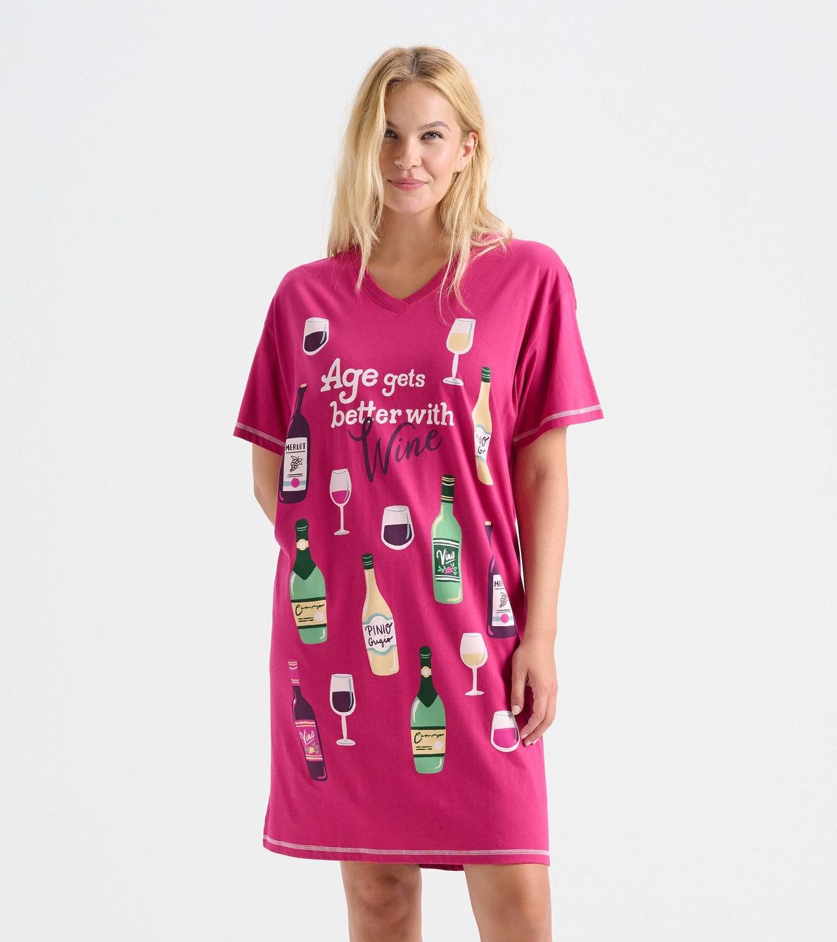 View larger image of Age Gets Better with Wine Women's Sleepshirt