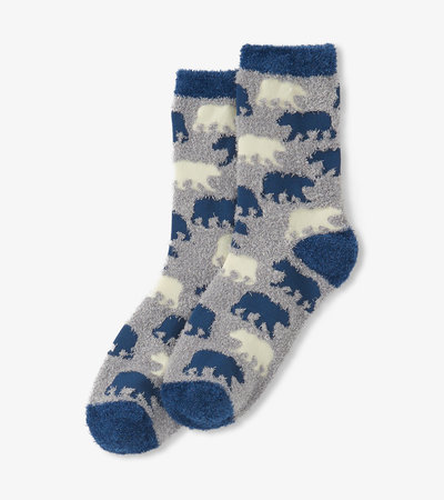 Allover Bears Fuzzy Socks