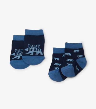 Chaussettes pour bébé (deux paires) – Bébé ours bleu