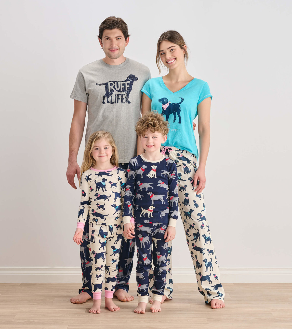 Agrandir l'image de Pyjamas pour la famille - Labradors à bandana
