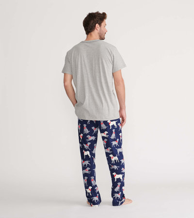 Bandana Labs Men\'s Blue House Jersey Little - Pants US Pajama