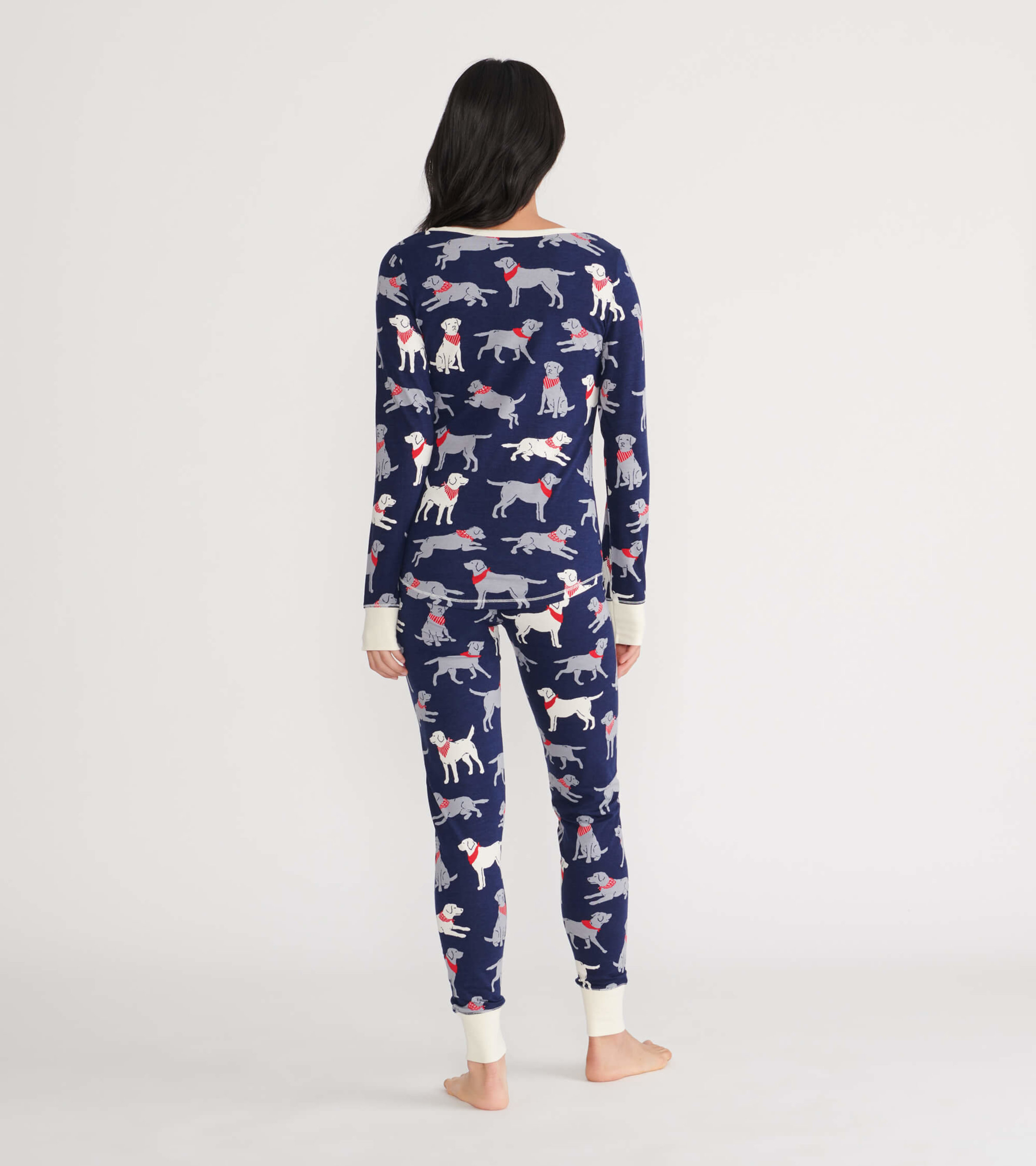 Woodland Winter Men's Jersey Pajama Pants - Little Blue House US