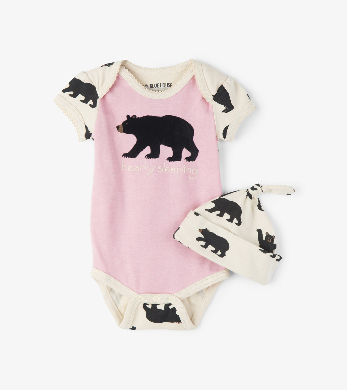 View larger image of Bearly Sleeping Baby Bodysuit with Hat