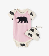 Bearly Sleeping Baby Bodysuit with Hat