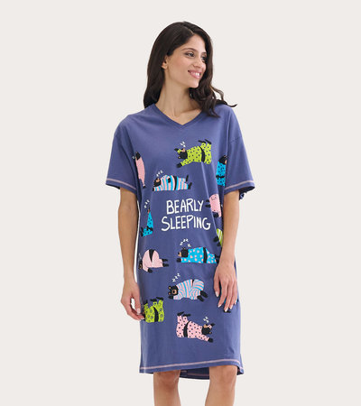 Chemise de nuit pour femme – Ours « Bearly Sleeping »