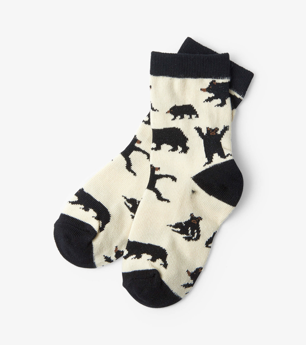 View larger image of Bears on Natural Kids Crew Socks