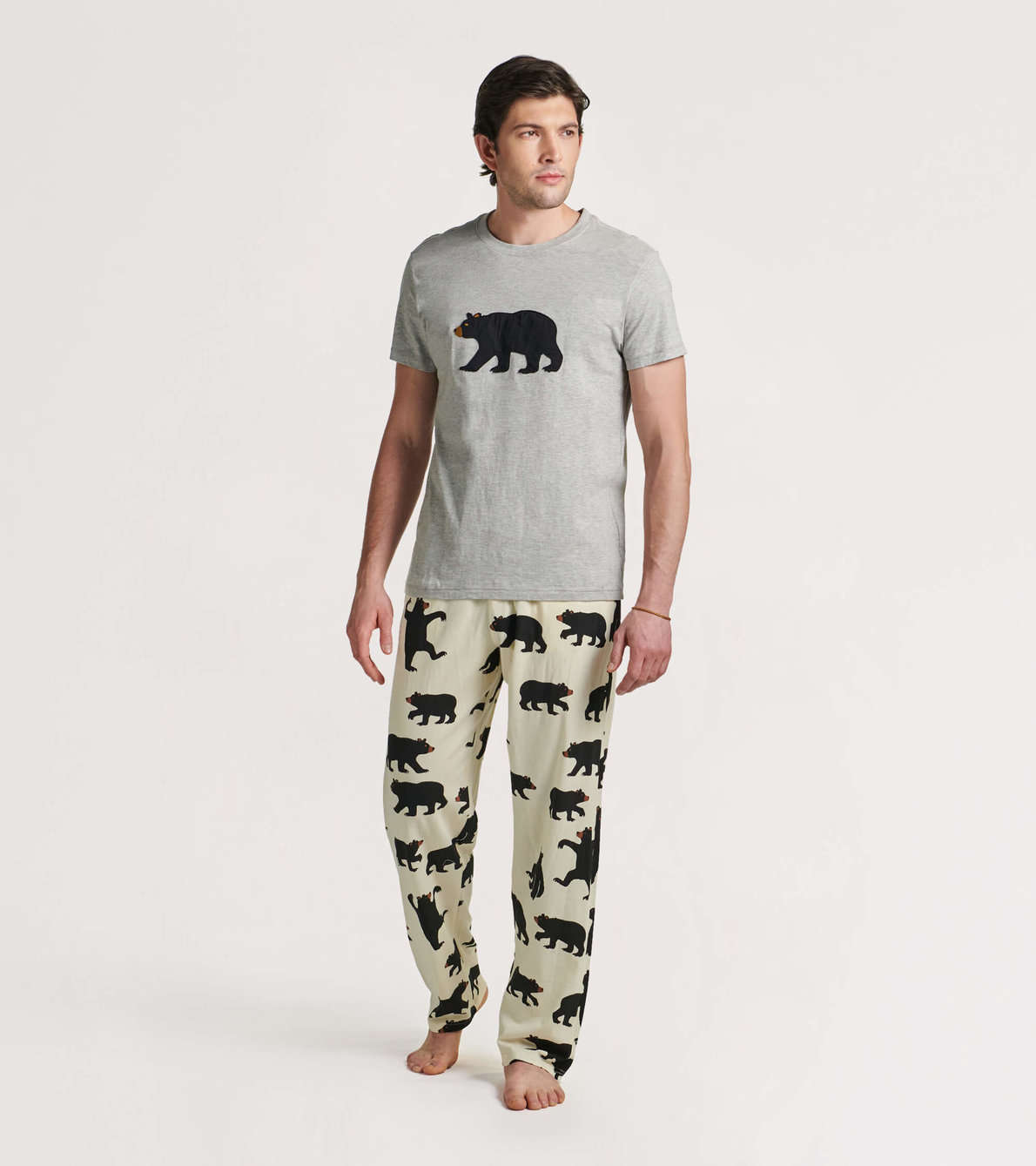 Agrandir l'image de Ensemble de t-shirt et pantalon interchangeables pour homme - Ours