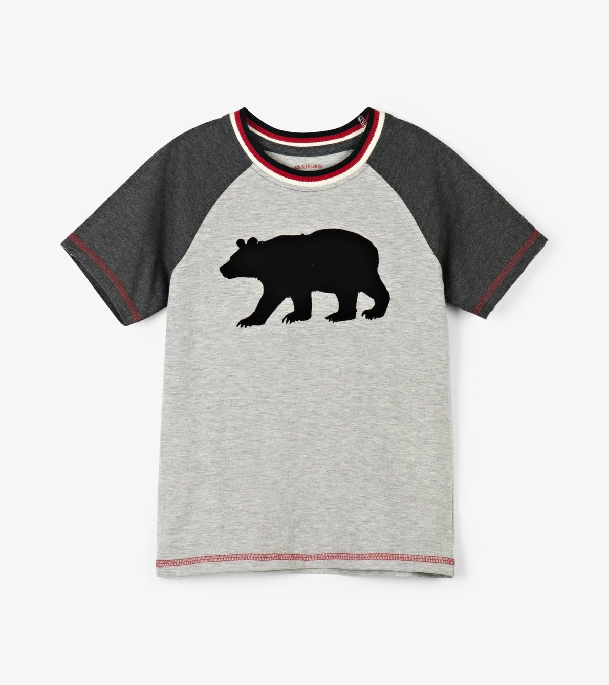 Agrandir l'image de T-shirt à manches raglan pour enfant collection Heritage – Ours noir