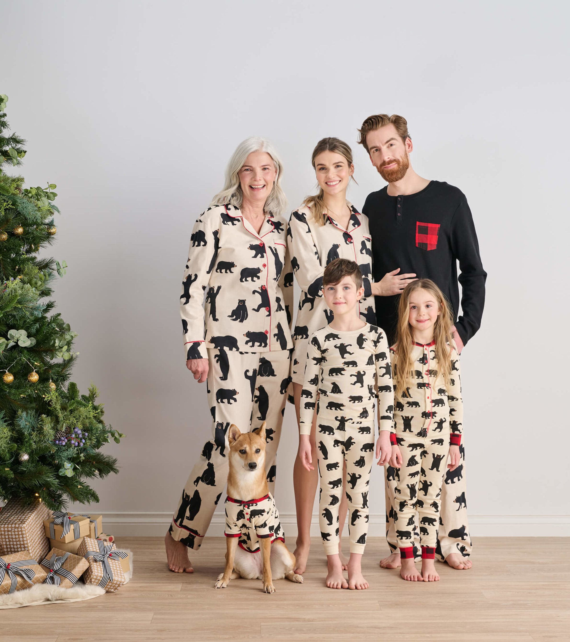 Black Bears Family Pajamas - Little Blue House UK