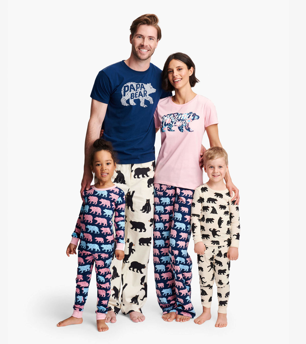 Agrandir l'image de Pyjama pour enfant – Ours noirs sur fond naturel