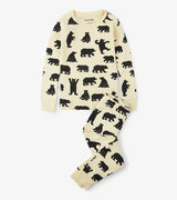 Pyjama pour enfant – Ours noirs sur fond naturel