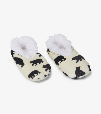 Black Bears Kids Warm and Cozy Slippers