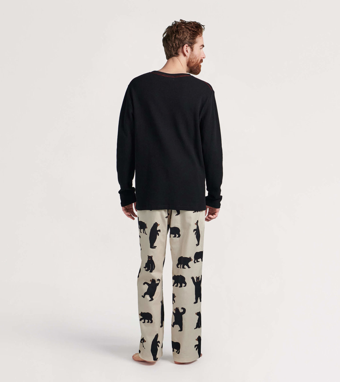 Agrandir l'image de Pantalon de pyjama en flanelle pour homme – Ours noirs