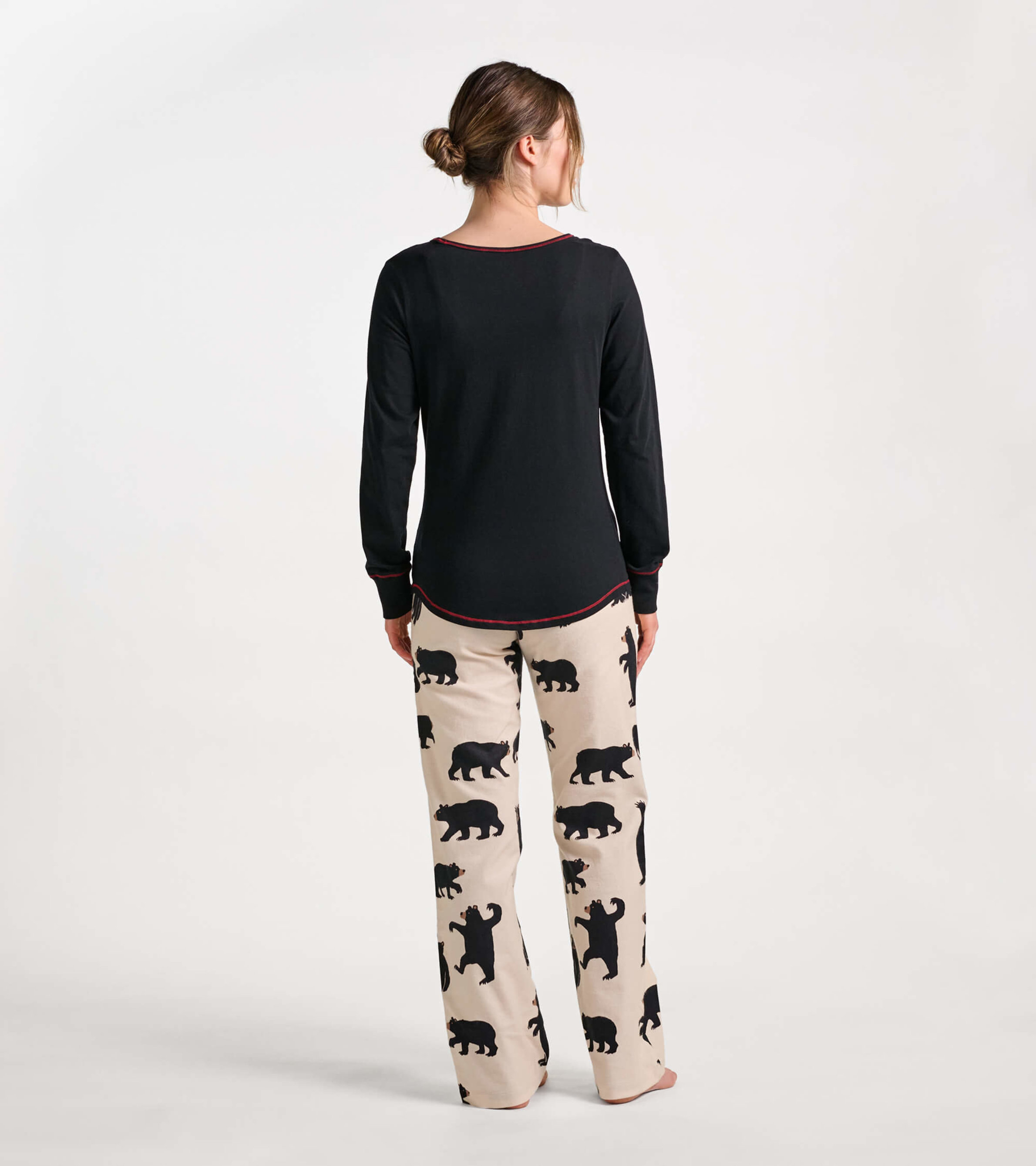 Just Love 100% Cotton Jersey Women Plaid Pajama Pants Sleepwear (Solid  Black, Small) 