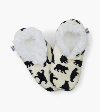 Black Bears Women's Warm and Cozy Slippers
