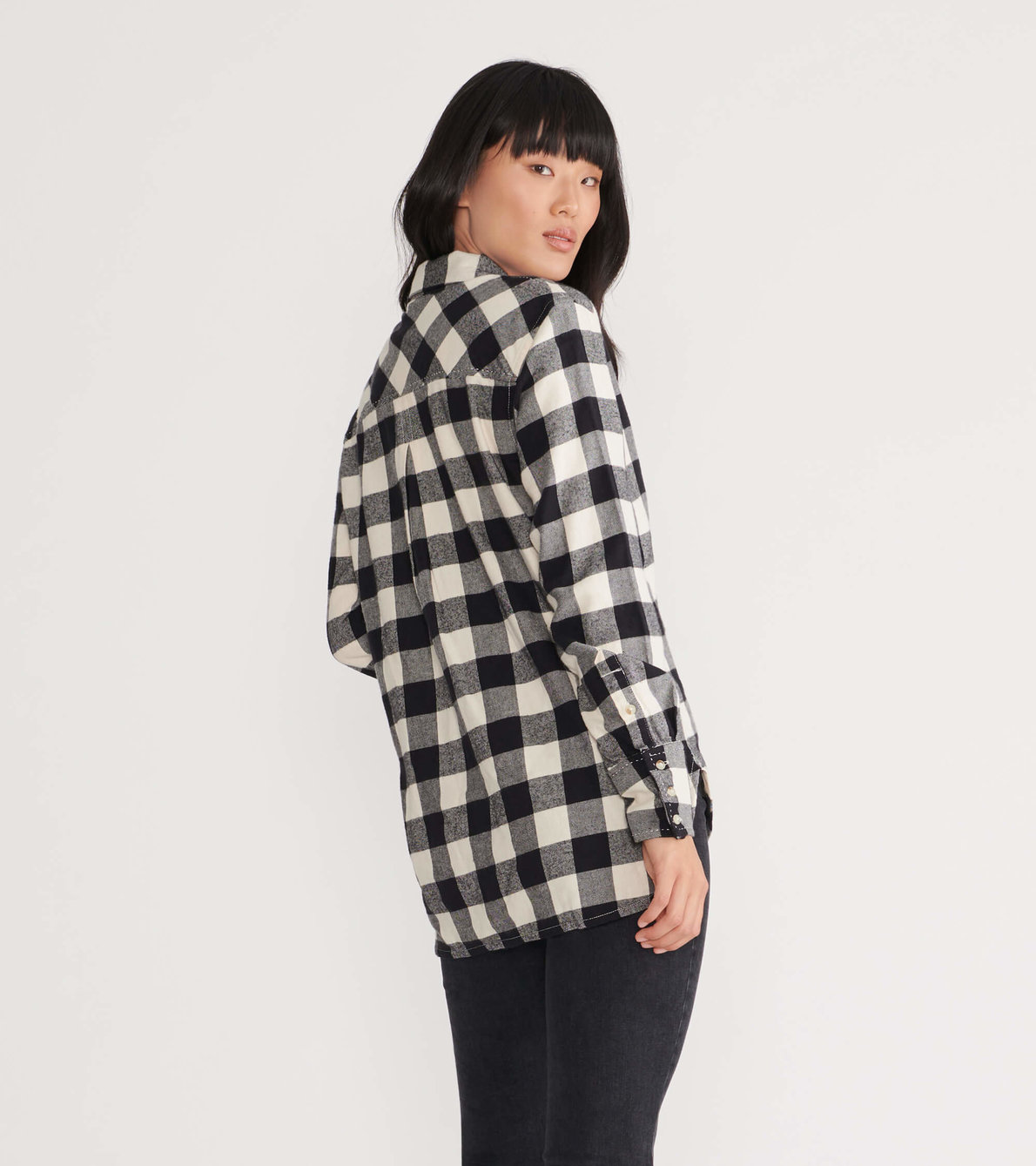 View larger image of Black Plaid Women's Heritage Flannel Shirt