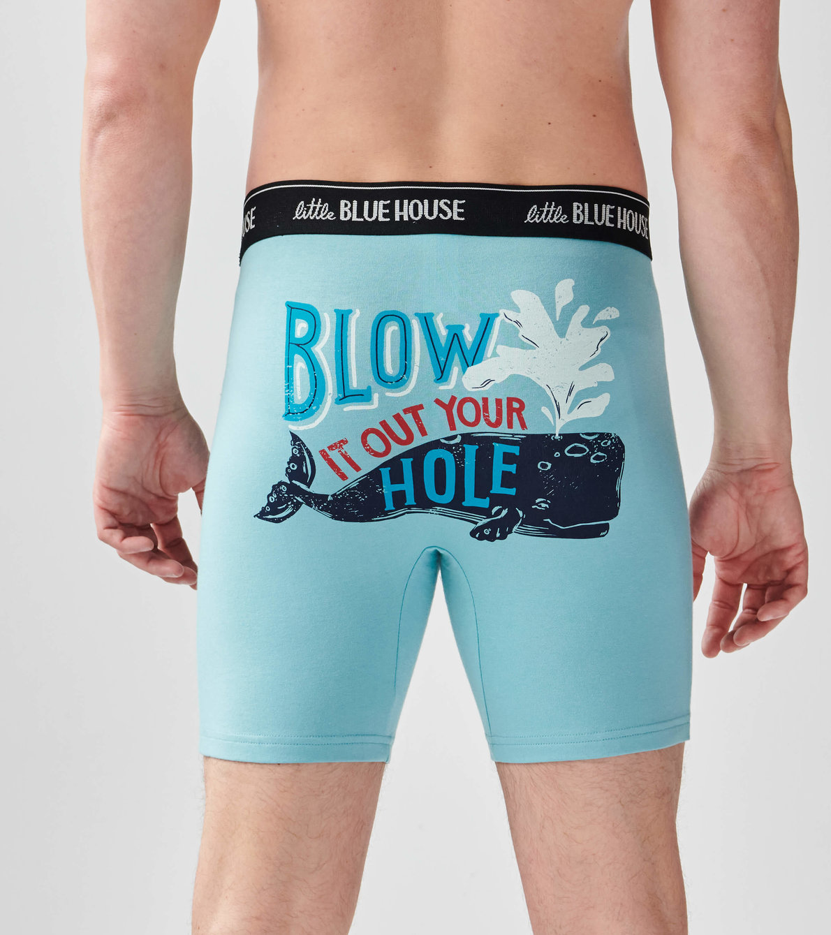 Agrandir l'image de Caleçon boxeur pour homme – Baleine « Blow it out you Hole »