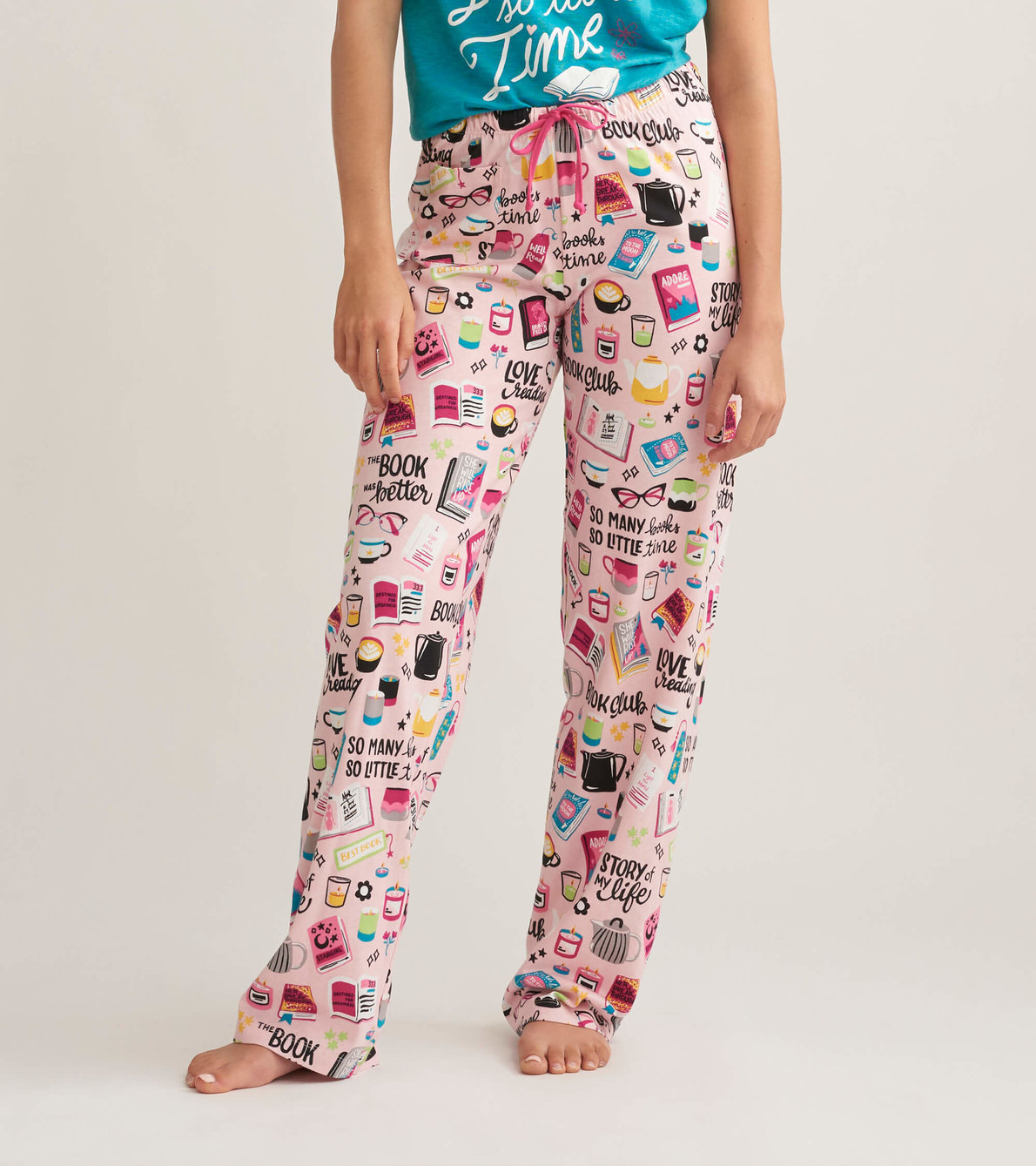 Agrandir l'image de Pantalon de pyjama en jersey pour femme – Club de lecture