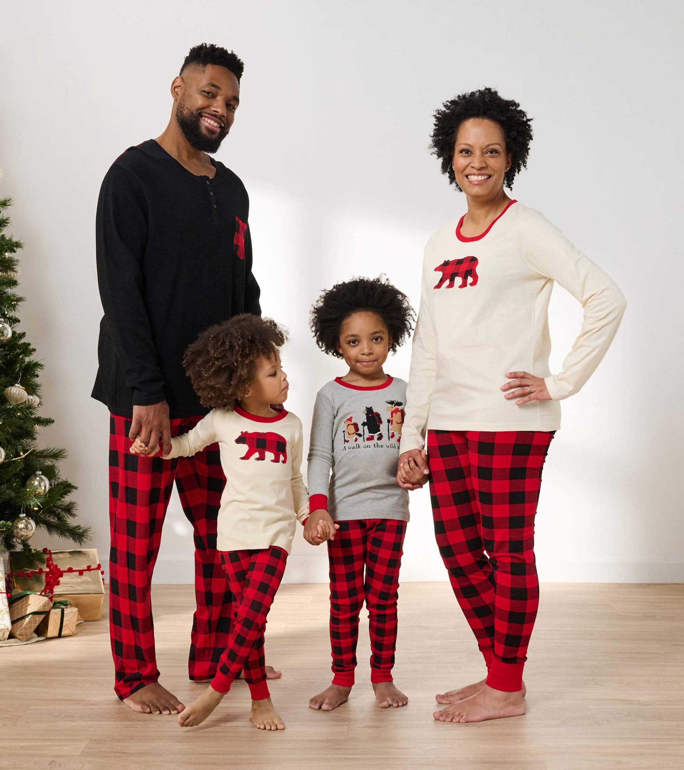 Jolly Jammies Boys or Girls Buffalo Plaid Matching Family Pajamas Union  Suit, Sizes 4-16