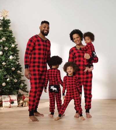 Pyjamas une pièce pour la famille - Motif écossais