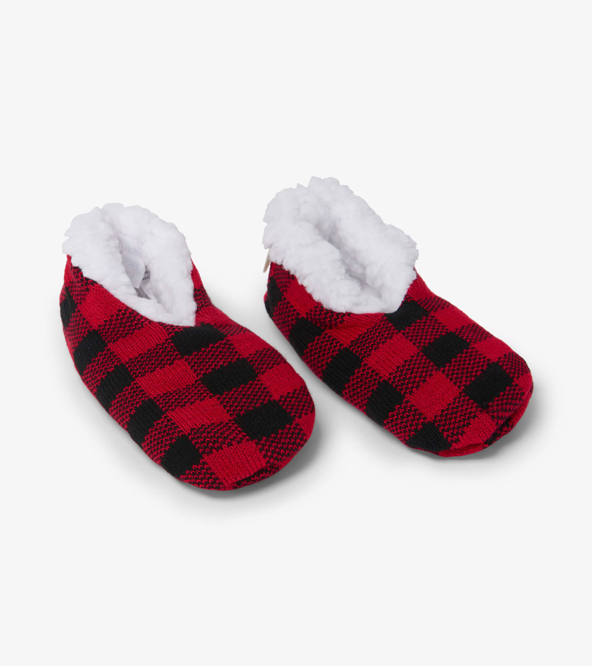 View larger image of Buffalo Plaid Kids Warm and Cozy Slippers
