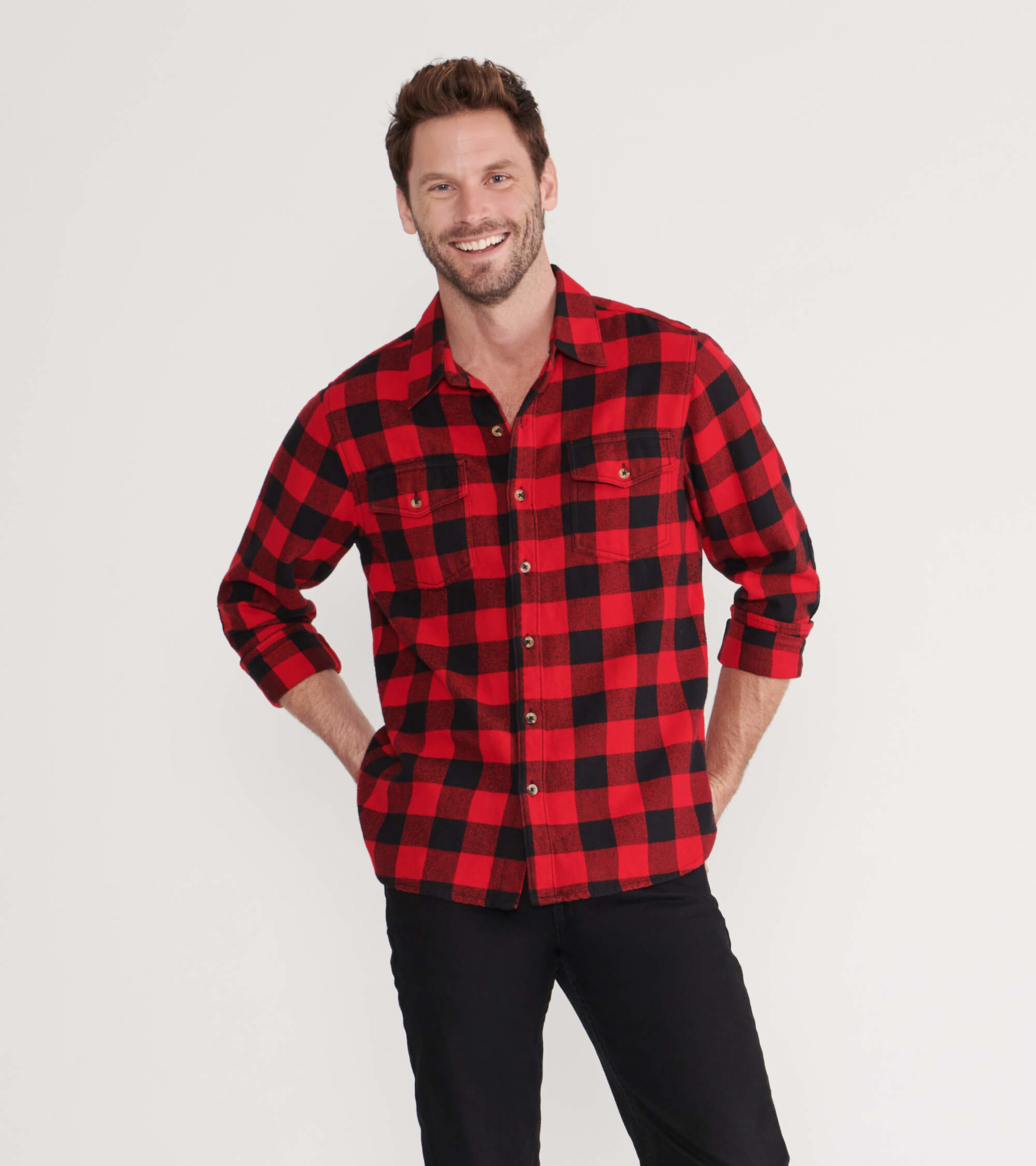 Checked flannel shirt - Man