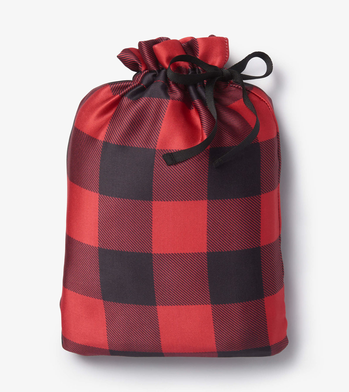 Agrandir l'image de Ensemble de sacs cadeaux réutilisables – Tartan rouge et noir
