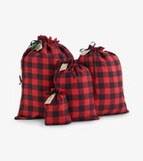 Buffalo Plaid Reusable Gift Bag Set