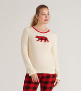 Women's Buffalo Plaid Long Sleeve Pajama T-Shirt