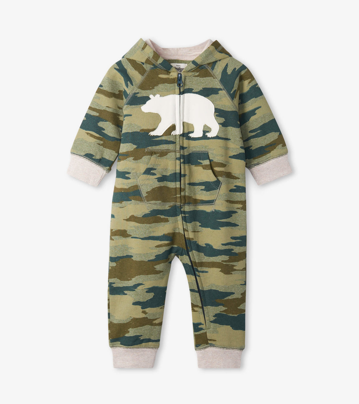 View larger image of Camo Bear Heritage Full Zip Baby Romper