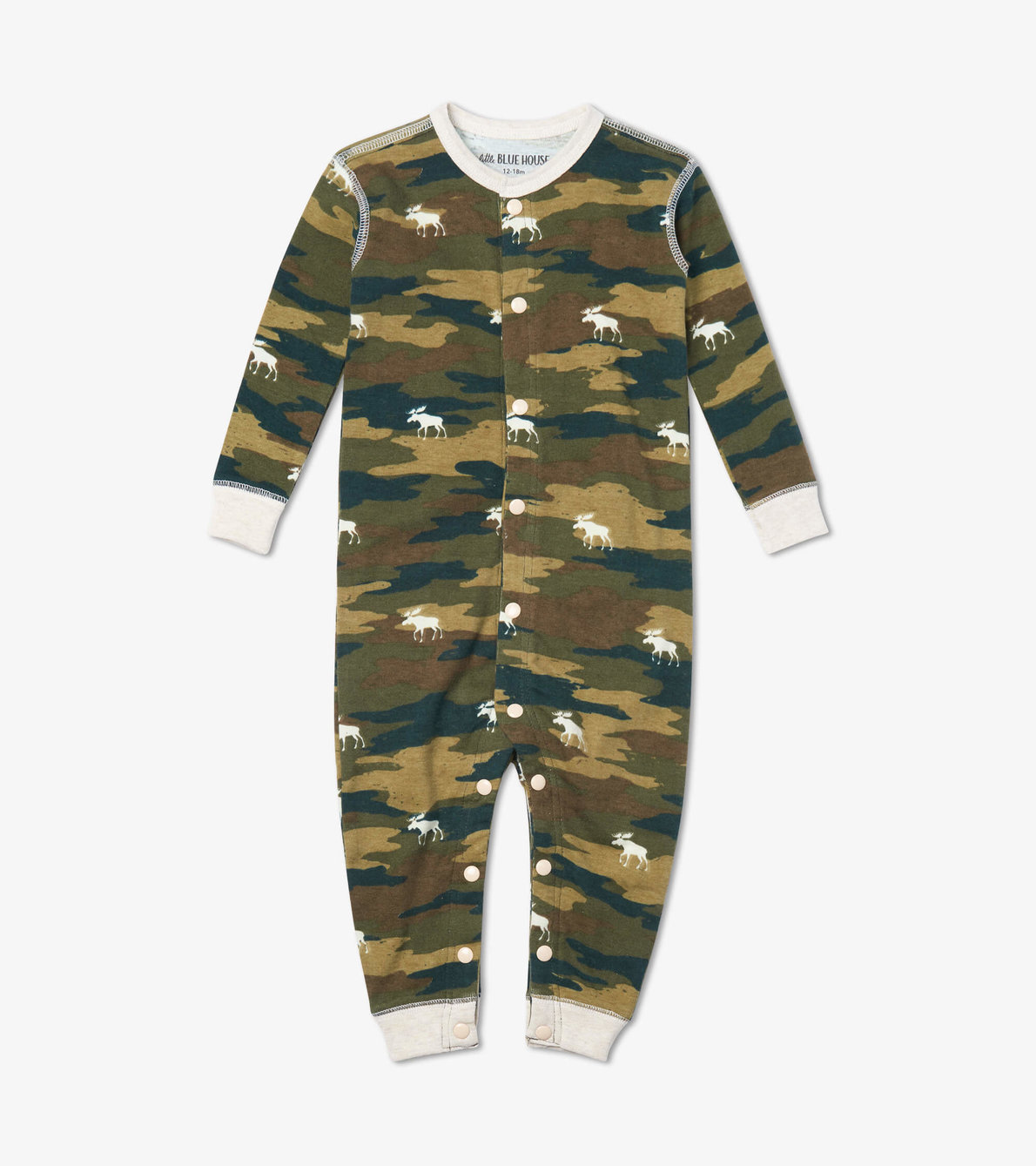 Agrandir l'image de Combinaison pour bébé – Orignaux sur motif camouflage