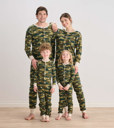 Pyjamas une pièce pour la famille - Orignal à motif camouflage