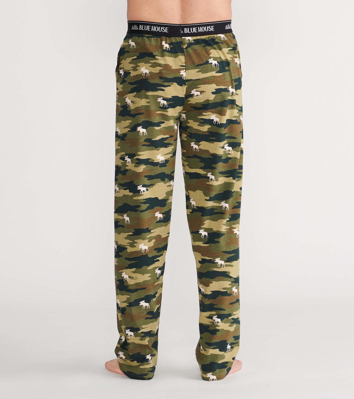 Agrandir l'image de Pantalon de pyjama en jersey pour homme – Orignal sur motif camouflage