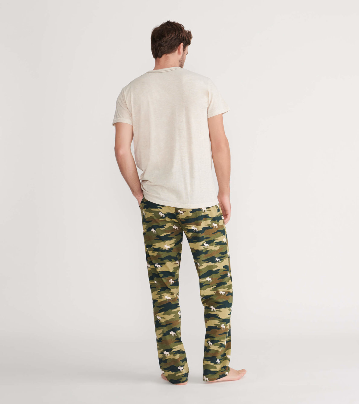 Agrandir l'image de Ensemble de t-shirt et pantalon interchangeables pour homme - Orignal à motif camouflage