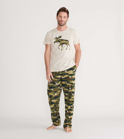 Ensemble de t-shirt et pantalon interchangeables pour homme - Orignal à motif camouflage