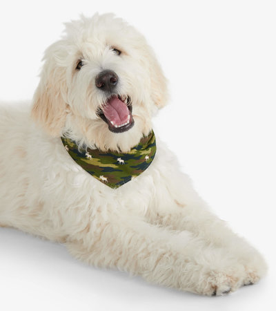 Bandana réversible pour chien – Orignaux sur motif camouflage